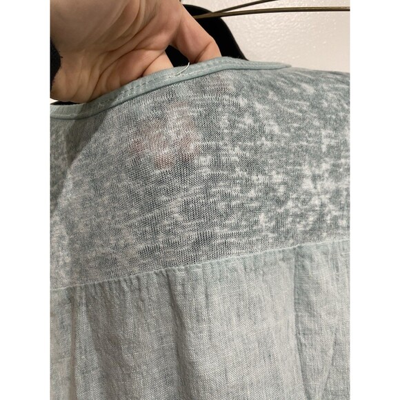 Liabella Womens Sz M High Low Pullover Short Sleeve 100% Linen Top Made In Italy - Picture 5 of 8